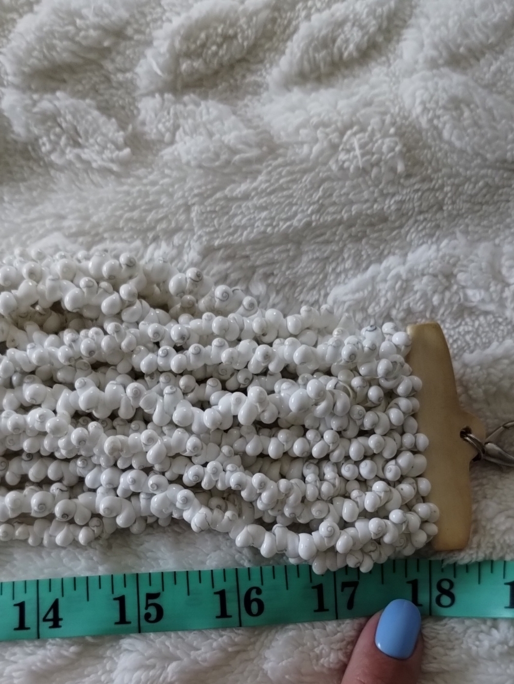Handmade White Multi-Strand Shell Necklace - Picture 7 of 8
